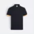 Hc26 honeycomb cvc short sleeve polo shirt contrast trim black-gold-white colour view