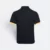 Hc26 honeycomb cvc short sleeve polo shirt contrast trim black-gold-white back view