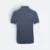 Hc26 honeycomb cvc short sleeve polo shirt contrast trim dark grey melange-black-white back view