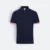 Hc26 honeycomb cvc short sleeve polo shirt contrast trim navy-red-white colour view