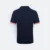 Hc26 honeycomb cvc short sleeve polo shirt contrast trim navy-red-white back view