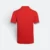 Hc26 honeycomb cvc short sleeve polo shirt contrast trim red-dark grey-white back view