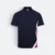 Hc27 honeycomb cvc polo shirt cut and sew navy-red-white colour view