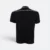 Hc29 honeycomb cvc polo shirt two-tone tipped collar black-white back view