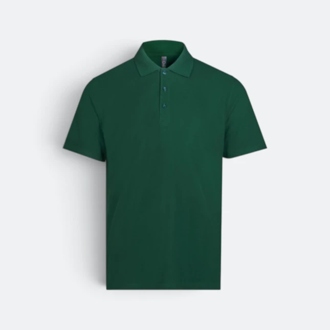 LC01 Premium CVC Short Sleeve Polo Shirt Forest Green Lc01 premium cvc short sleeve polo shirt forest green colour view