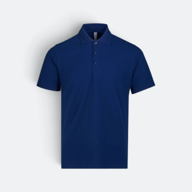 LC01 Premium CVC Short Sleeve Polo Shirt Navy Pro Lc01 premium cvc short sleeve polo shirt navy pro colour view