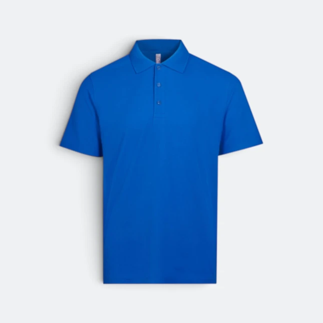 LC01 Premium CVC Short Sleeve Polo Shirt Royal Lc01 premium cvc short sleeve polo shirt royal colour view
