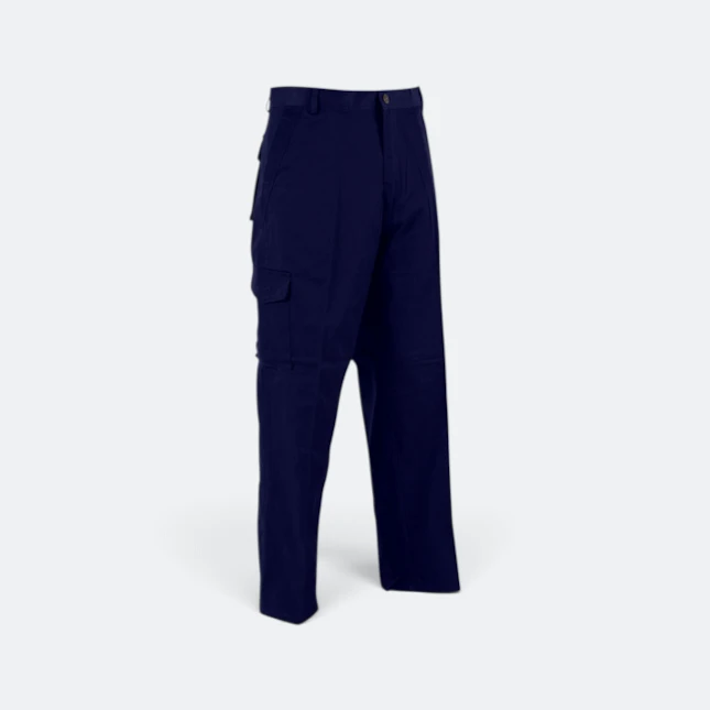 Lp01 unisex cotton long pant navy colour view