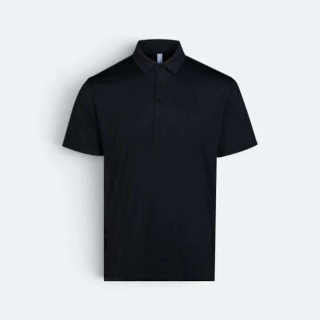 Mf02 premium dry fit short sleeve polo shirt black colour view