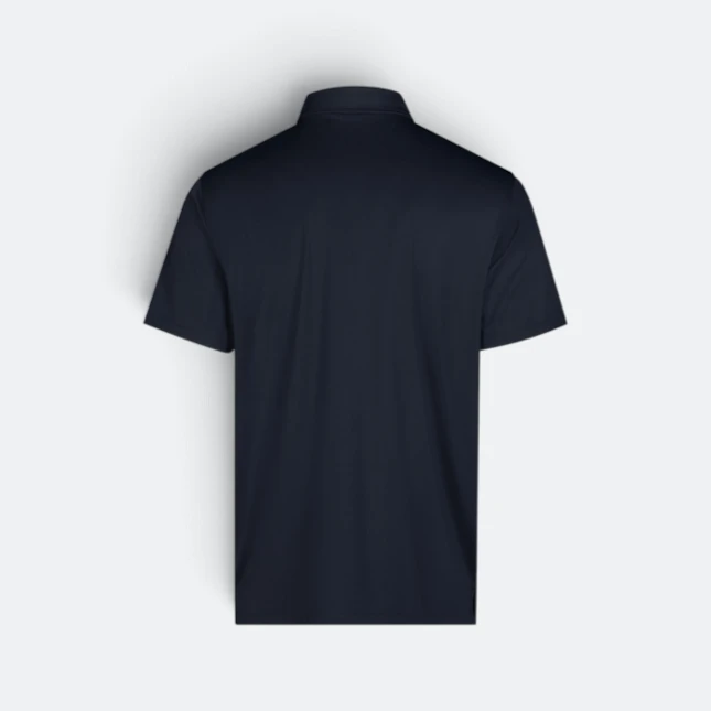 Mf02 premium dry fit short sleeve polo shirt black back view