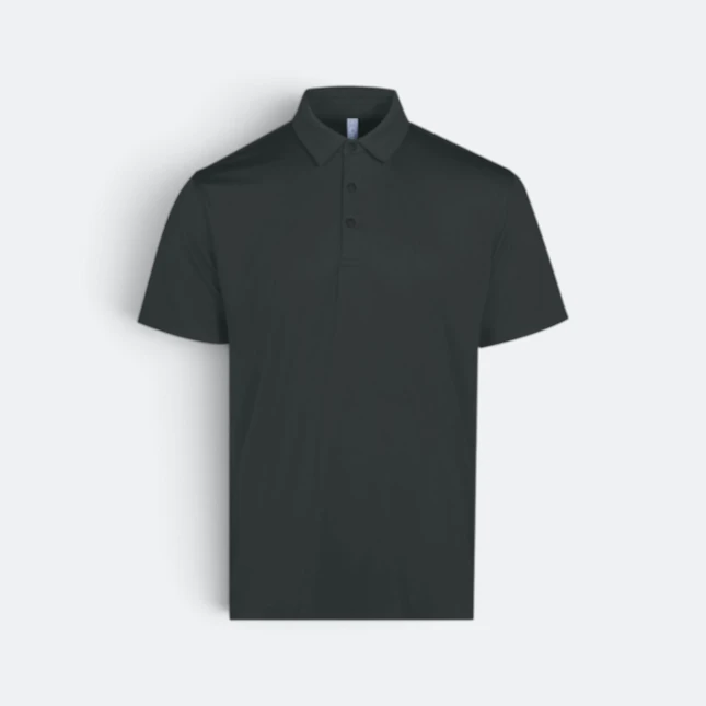 Mf02 premium dry fit short sleeve polo shirt dark grey colour view