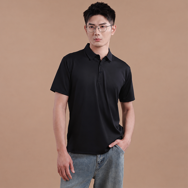 Mf02 premium dry fit short sleeve polo shirt worn by model