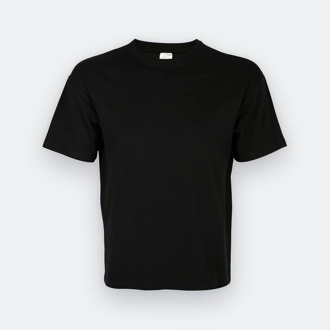 Ot01 oversized cotton short sleeve basic t-shirt black colour view