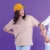 Ot01 oversized cotton short sleeve basic t-shirt worn by model
