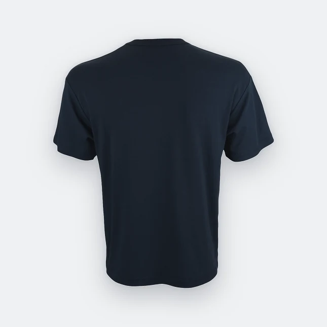 Ot01 oversized cotton short sleeve basic t-shirt navy back view
