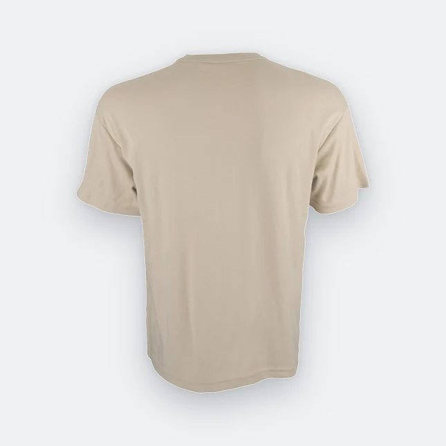 Ot01 oversized cotton short sleeve basic t-shirt sand back view