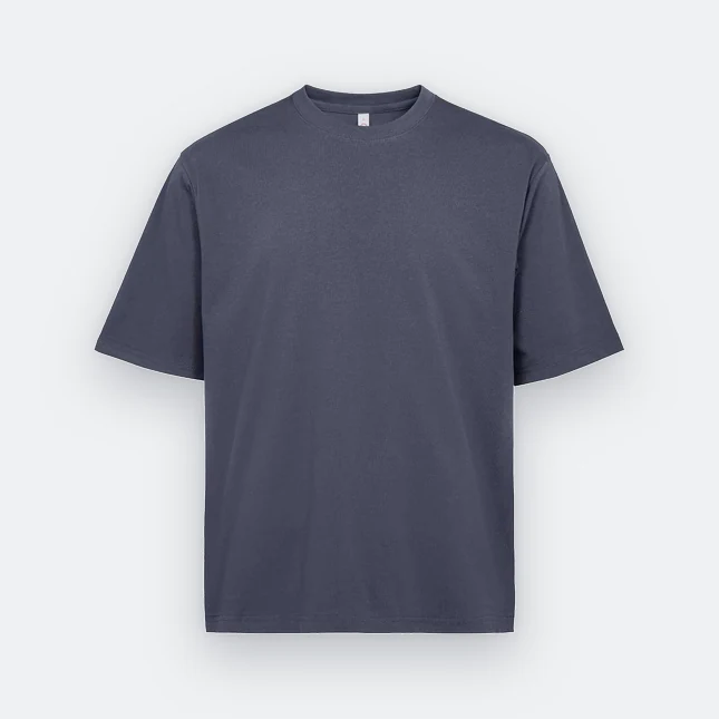 Ot02 oversized premium cotton basic t-shirt dark grey colour view
