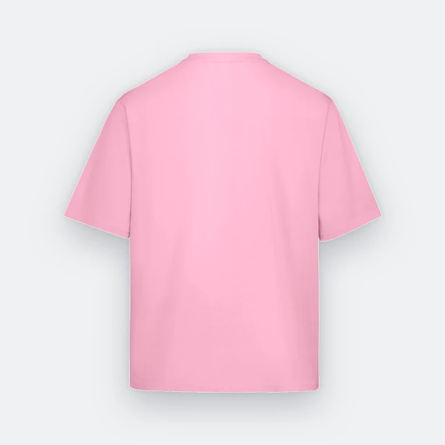 Ot02 oversized premium cotton basic t-shirt pink back view