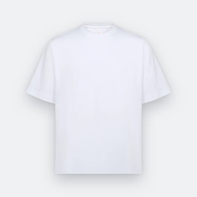 Ot02 oversized premium cotton basic t-shirt white colour view