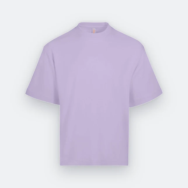 Ot03 oversized premium cotton basic t-shirt light purple colour view