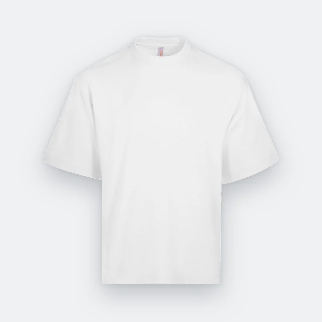 Ot03 oversized premium cotton basic t-shirt white colour view