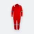 Ov02 cotton coverall with reflective tape red colour view