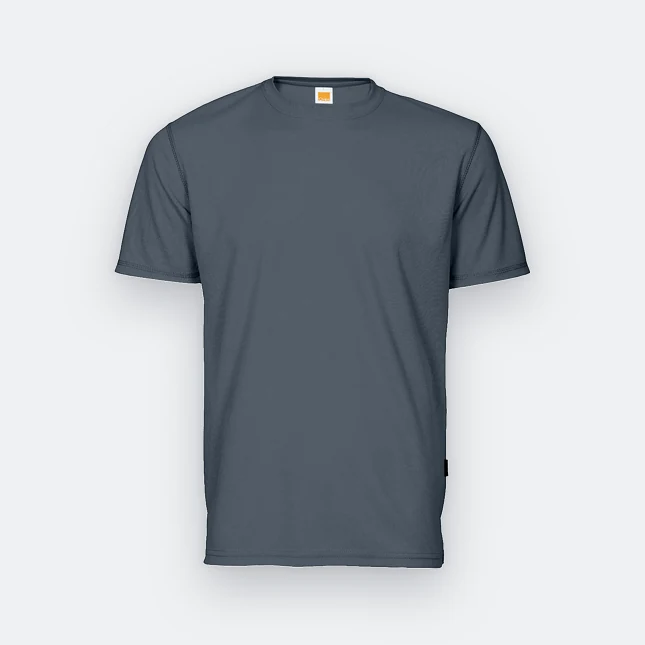 QD04 Quick Dry Short Sleeve Basic T-Shirt Dark Grey Qd04 quick dry short sleeve basic t-shirt dark grey colour view