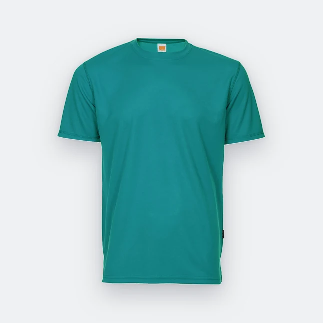 QD04 Quick Dry Short Sleeve Basic T-Shirt Emerald Qd04 quick dry short sleeve basic t-shirt emerald colour view