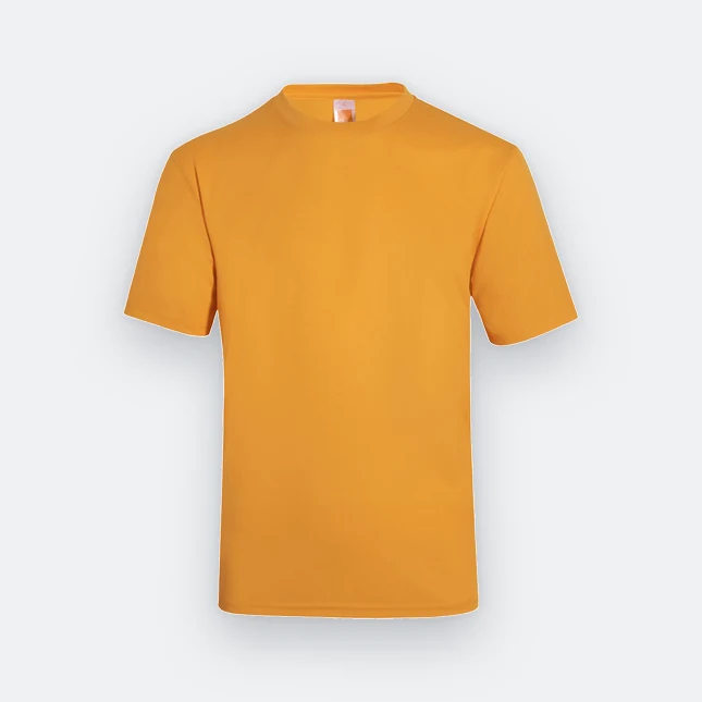 QD04 Quick Dry Short Sleeve Basic T-Shirt Gold Qd04 quick dry short sleeve basic t-shirt gold colour view