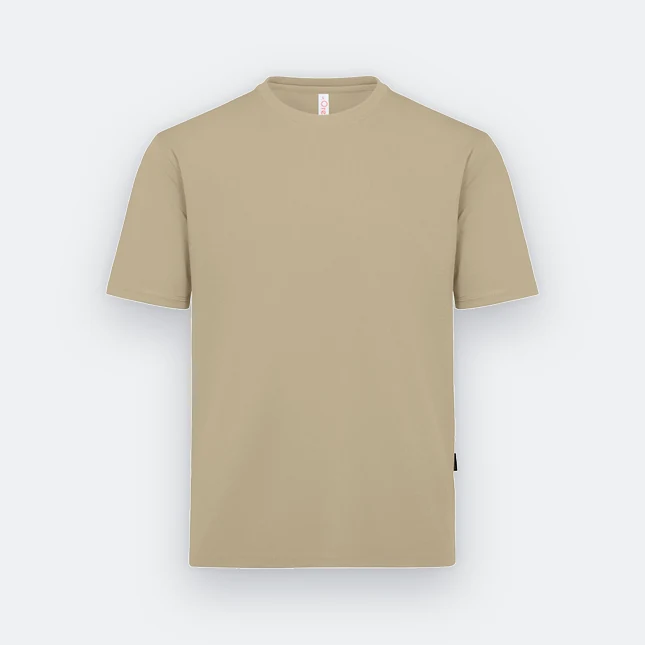 QD04 Quick Dry Short Sleeve Basic T-Shirt Khaki Qd04 quick dry short sleeve basic t-shirt khaki colour view