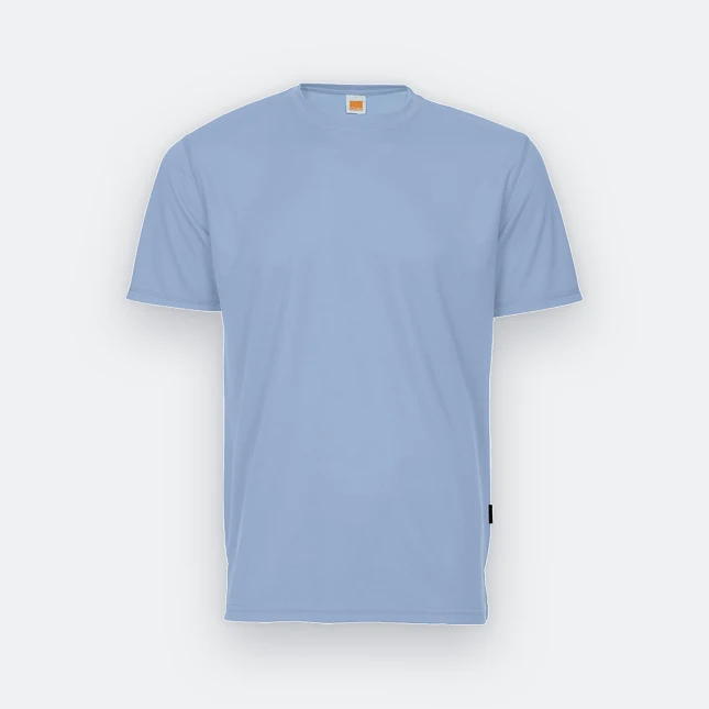 QD04 Quick Dry Short Sleeve Basic T-Shirt Light Blue Qd04 quick dry short sleeve basic t-shirt light blue colour view