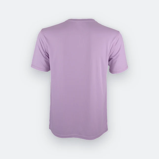 QD04 Quick Dry Short Sleeve Basic T-Shirt Light Purple Qd04 quick dry short sleeve basic t-shirt light purple back view