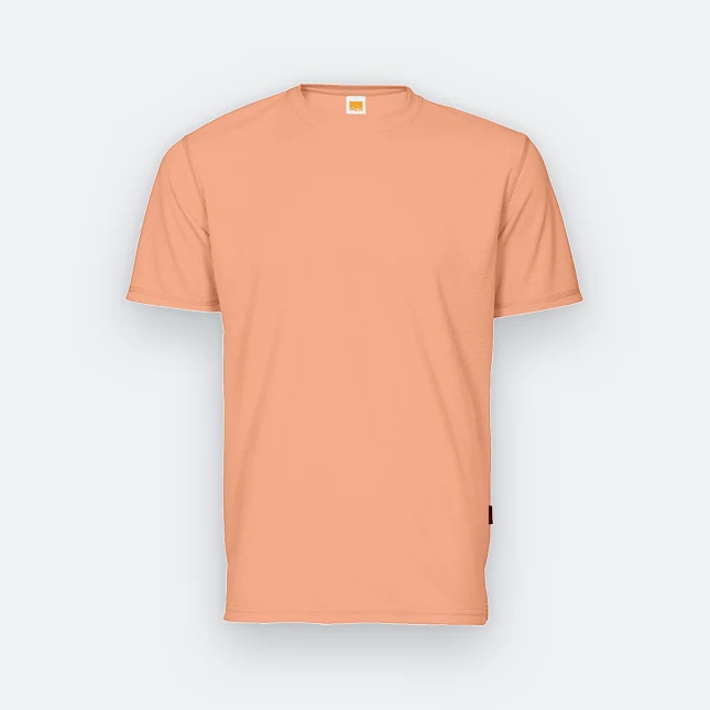 QD04 Quick Dry Short Sleeve Basic T-Shirt Light Salmon Qd04 quick dry short sleeve basic t-shirt light salmon colour view
