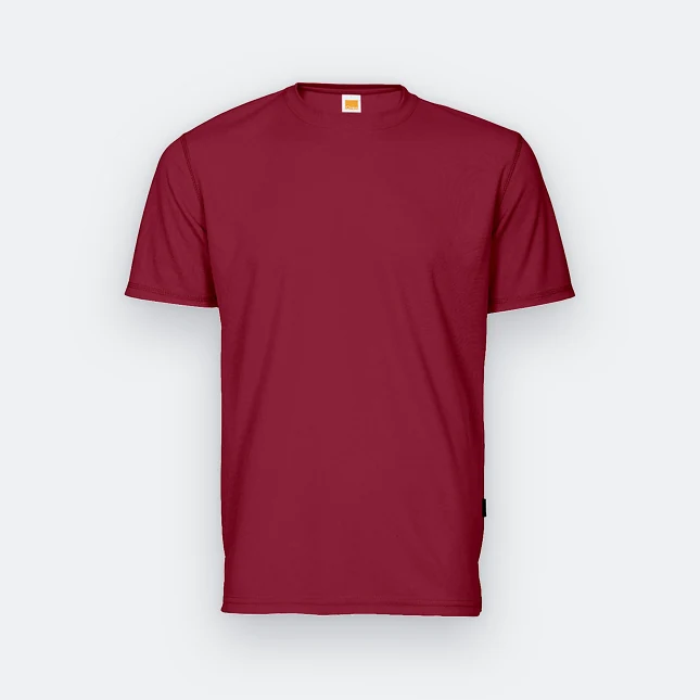 QD04 Quick Dry Short Sleeve Basic T-Shirt Maroon Qd04 quick dry short sleeve basic t-shirt maroon colour view