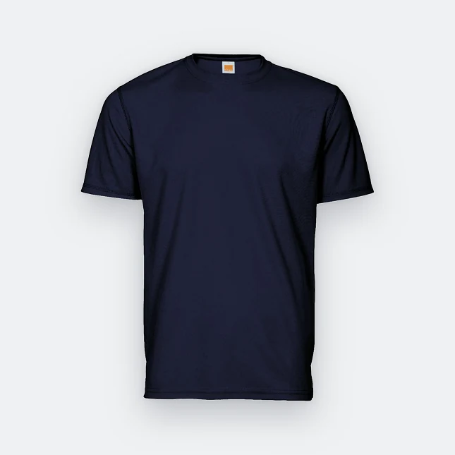 QD04 Quick Dry Short Sleeve Basic T-Shirt Navy Qd04 quick dry short sleeve basic t-shirt navy colour view
