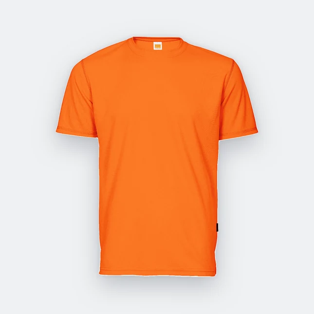 QD04 Quick Dry Short Sleeve Basic T-Shirt Neon Orange Qd04 quick dry short sleeve basic t-shirt neon orange colour view