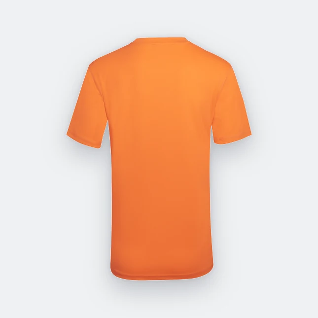 QD04 Quick Dry Short Sleeve Basic T-Shirt Neon Orange Qd04 quick dry short sleeve basic t-shirt neon orange back view