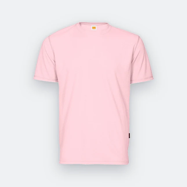 QD04 Quick Dry Short Sleeve Basic T-Shirt Pink Qd04 quick dry short sleeve basic t-shirt pink colour view