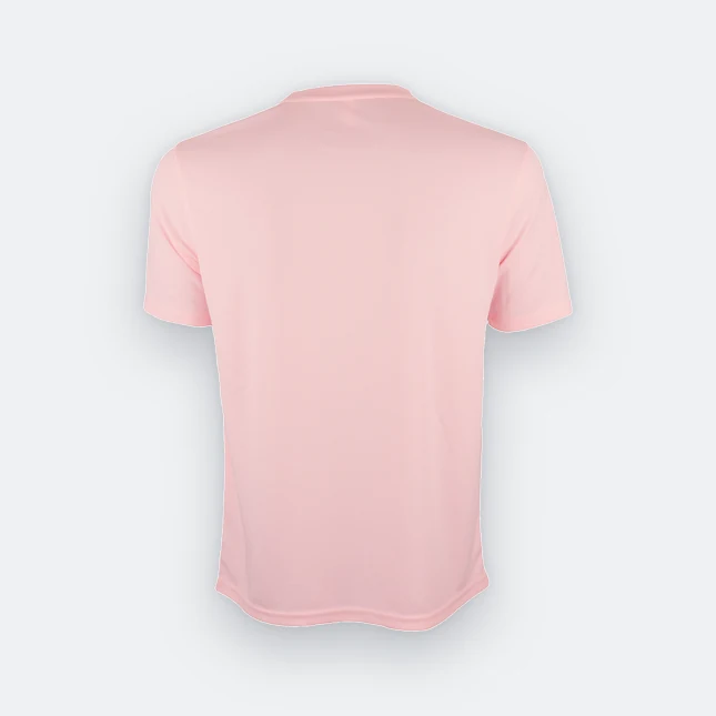 QD04 Quick Dry Short Sleeve Basic T-Shirt Pink Qd04 quick dry short sleeve basic t-shirt pink back view