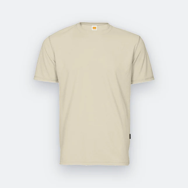 QD04 Quick Dry Short Sleeve Basic T-Shirt Sand Qd04 quick dry short sleeve basic t-shirt sand colour view