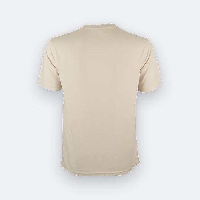 QD04 Quick Dry Short Sleeve Basic T-Shirt Sand Qd04 quick dry short sleeve basic t-shirt sand back view