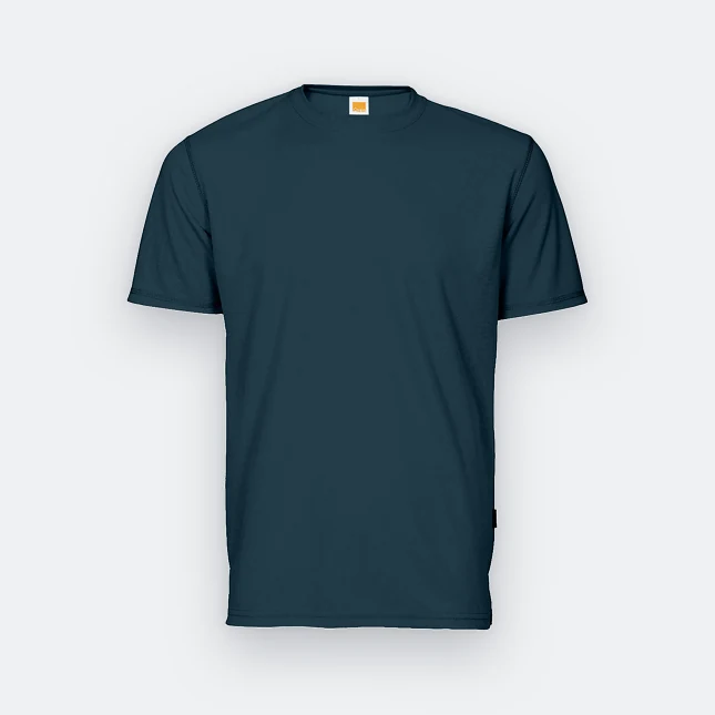 QD04 Quick Dry Short Sleeve Basic T-Shirt Slate Blue Qd04 quick dry short sleeve basic t-shirt slate blue colour view
