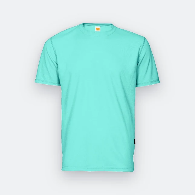 QD04 Quick Dry Short Sleeve Basic T-Shirt Tiffany Blue Qd04 quick dry short sleeve basic t-shirt tiffany blue colour view