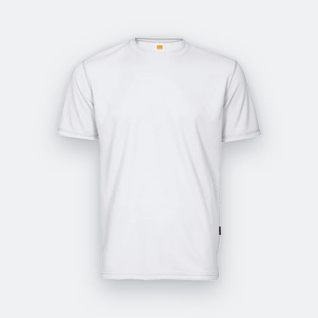 QD04 Quick Dry Short Sleeve Basic T-Shirt White Qd04 quick dry short sleeve basic t-shirt white colour view