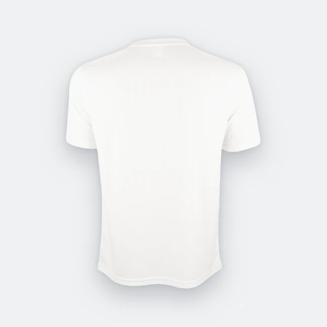 QD04 Quick Dry Short Sleeve Basic T-Shirt White Qd04 quick dry short sleeve basic t-shirt white back view