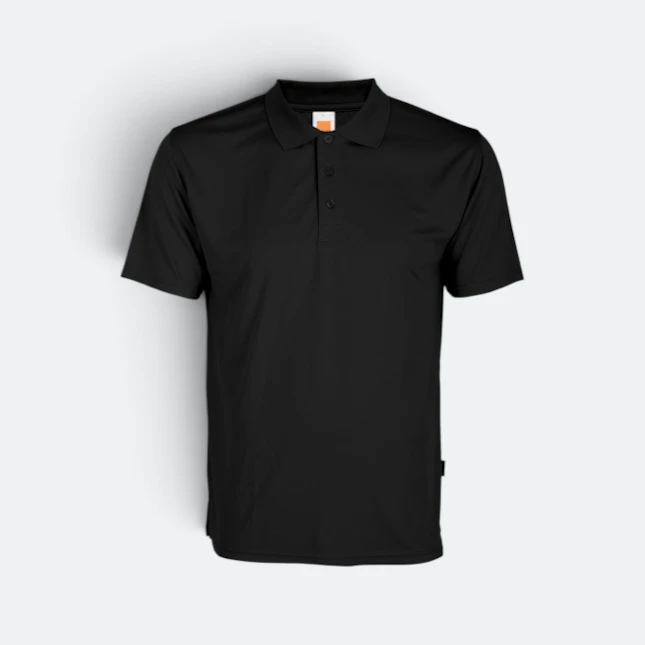Qd06 quick dry short sleeve basic polo black colour view