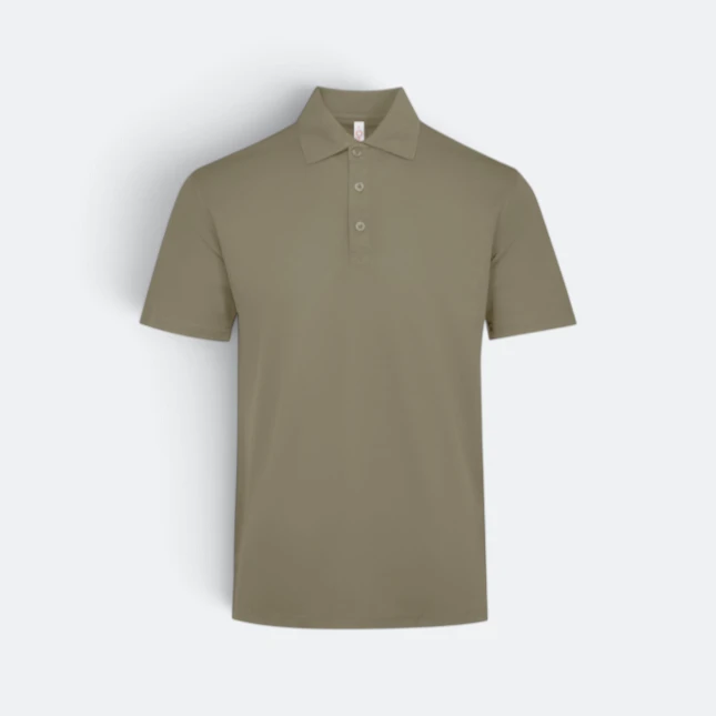 Qd06 quick dry short sleeve basic polo camouflage olive colour view