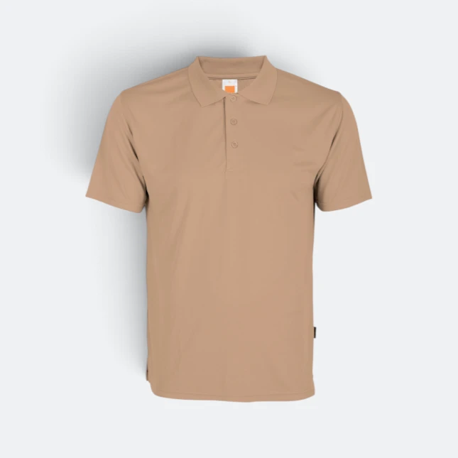 Qd06 quick dry short sleeve basic polo caramel colour view