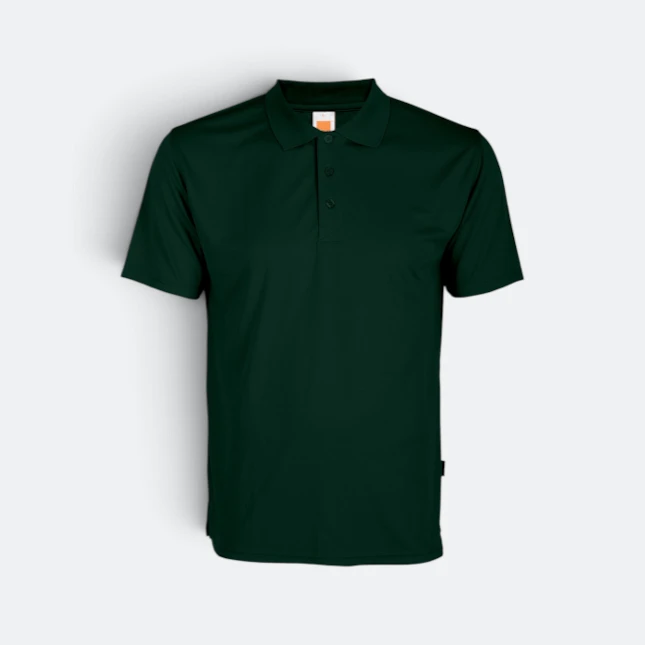 Qd06 quick dry short sleeve basic polo forest green colour view
