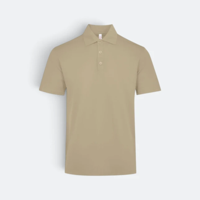 Qd06 quick dry short sleeve basic polo khaki colour view